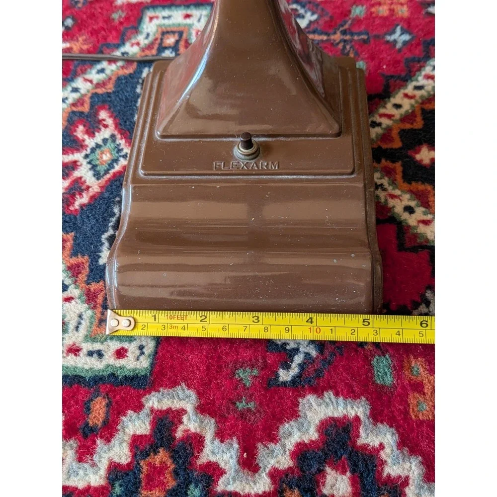 Vintage Arts Specialty Co Chicago Gooseneck Desk‎ Fluorescent Lamp Brown 18